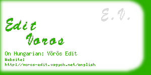 edit voros business card